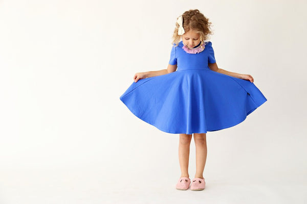 Fit ☀ Flare Dress- Royal – Little Livey